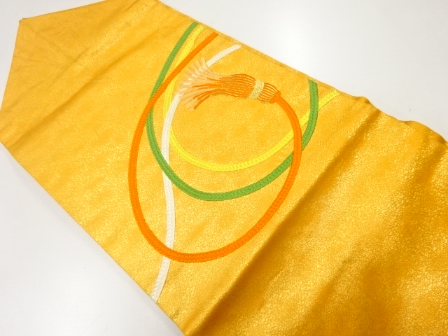 JAPANESE NAGOYA OBI / EMBROIDERY / KUMIHIMO CORD PATTERN